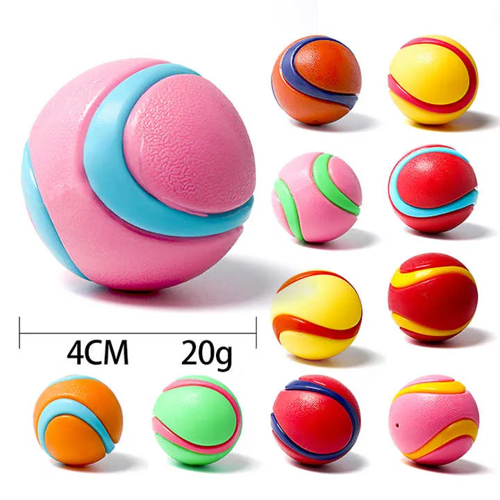 فائقة التحمل صغيرة 4 سم ترتد الكرة المطاطية المرنة Dog Toys Small 4cm Bounce Elastic Rubber Ball Animal