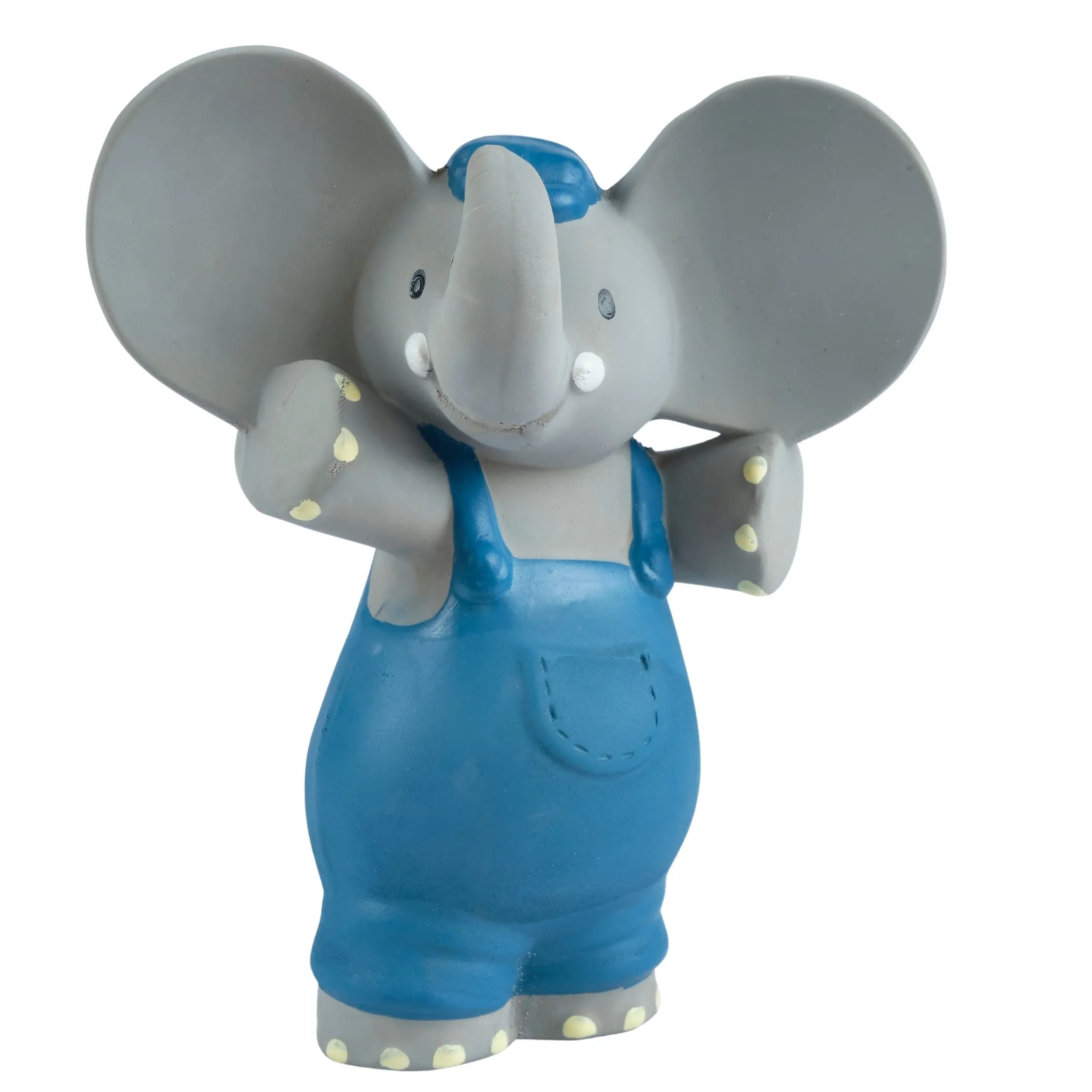 Alvin the Elephant all Organic Rubber Baby Squeaker Teething Toy