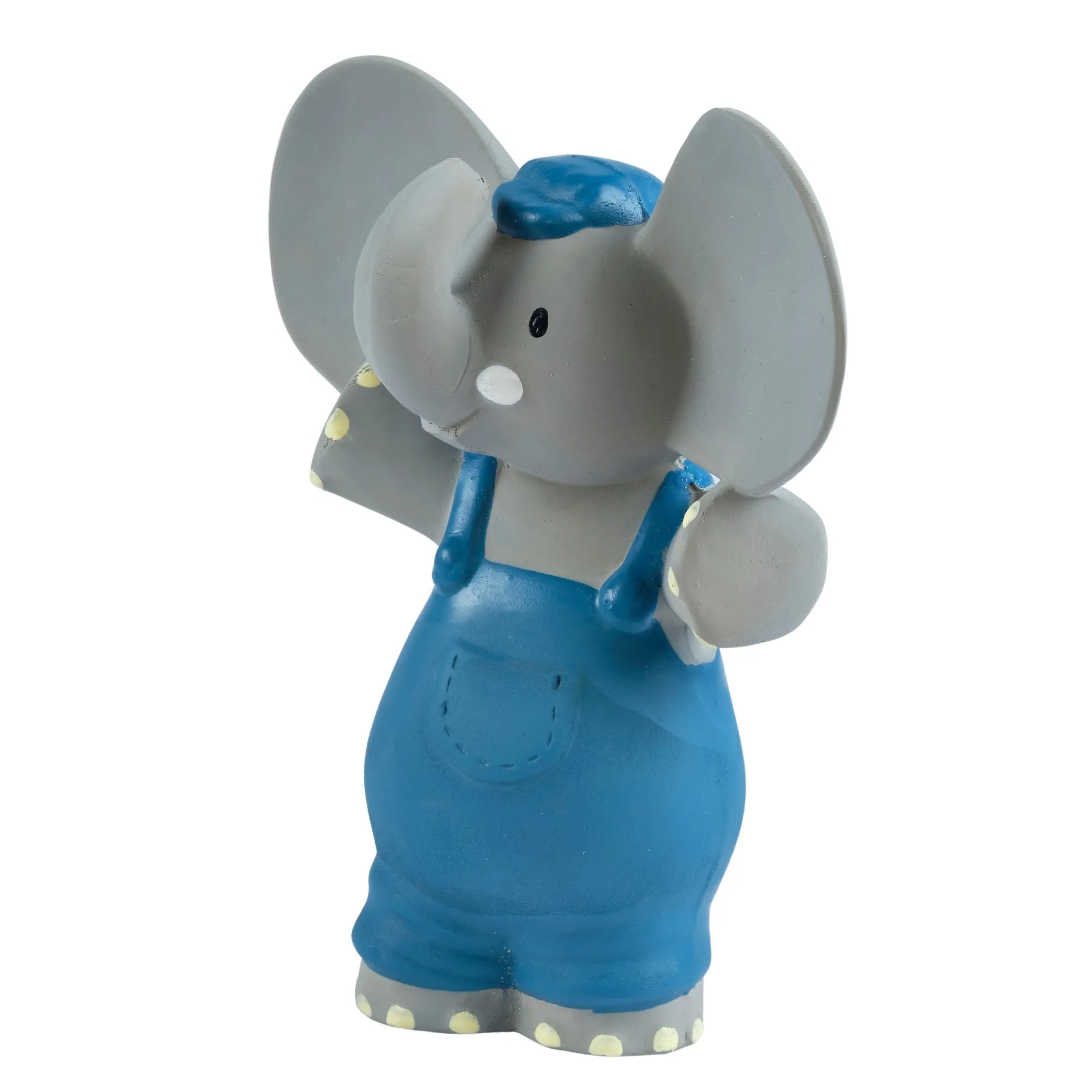 Alvin the Elephant all Organic Rubber Baby Squeaker Teething Toy