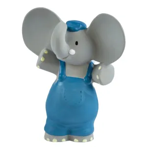 Alvin the Elephant all Organic Rubber Baby Squeaker Teething Toy