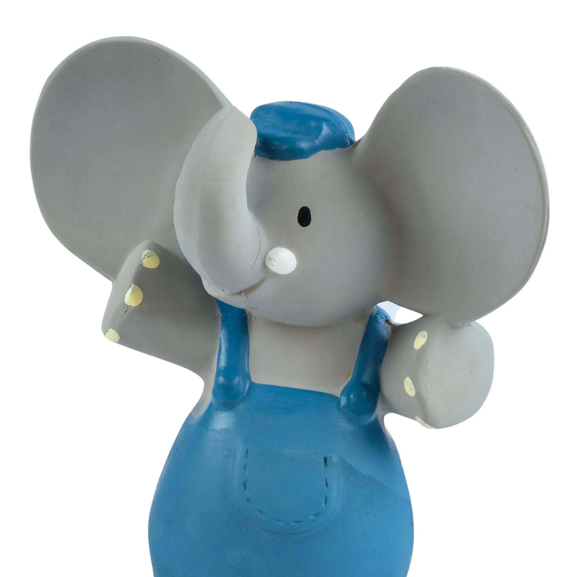 Alvin the Elephant all Organic Rubber Baby Squeaker Teething Toy