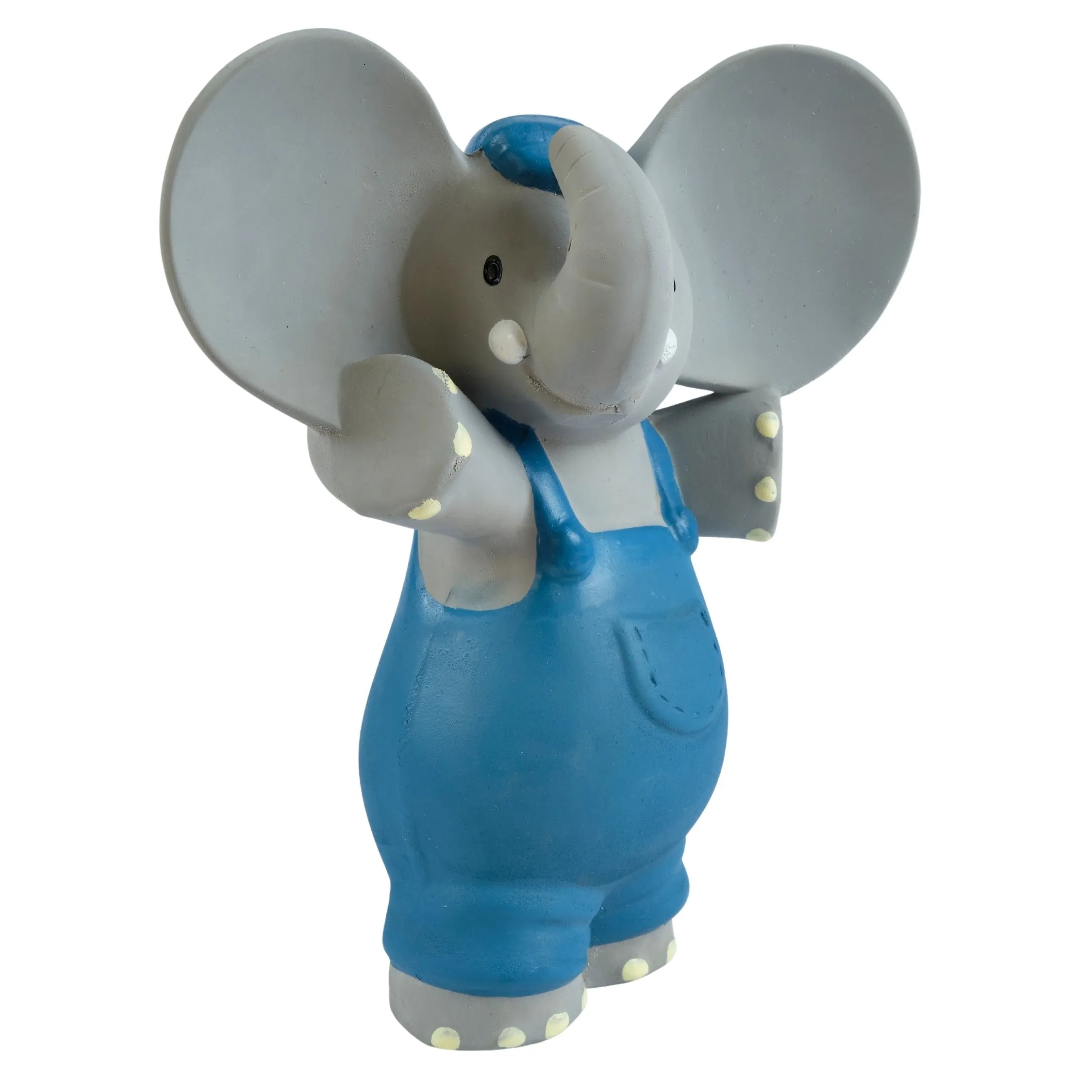 Alvin the Elephant all Organic Rubber Baby Squeaker Teething Toy