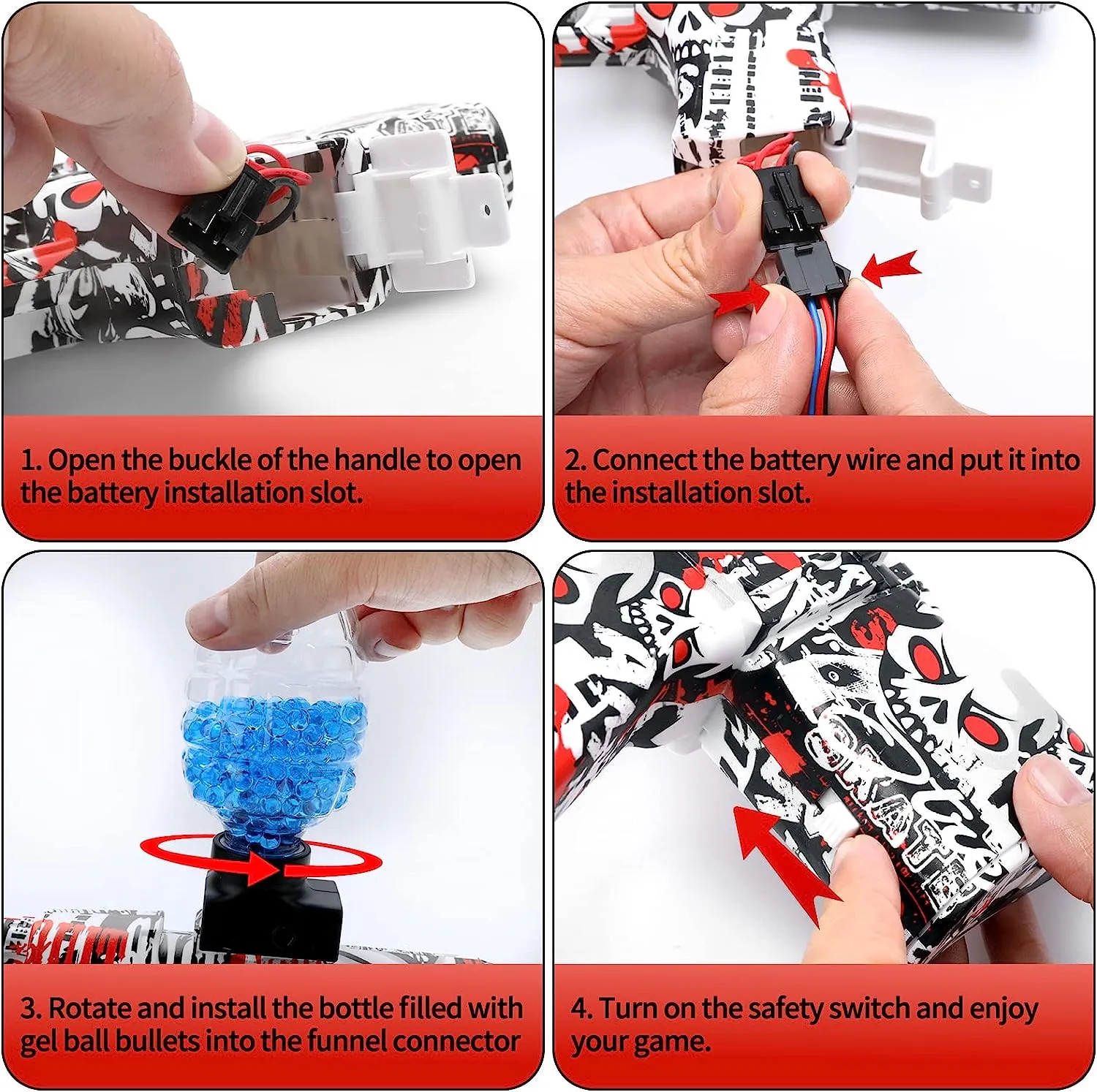 Automatic Blaster Gun with Gel Balls