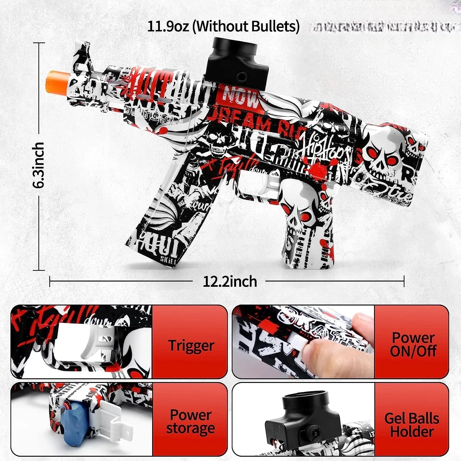 Automatic Blaster Gun with Gel Balls