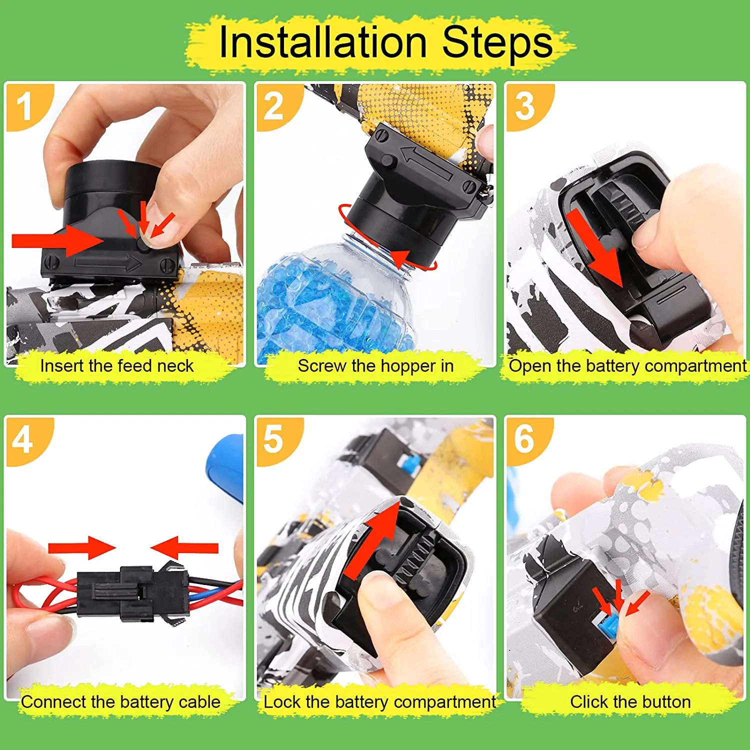 Automatic Blaster Gun with Gel Balls