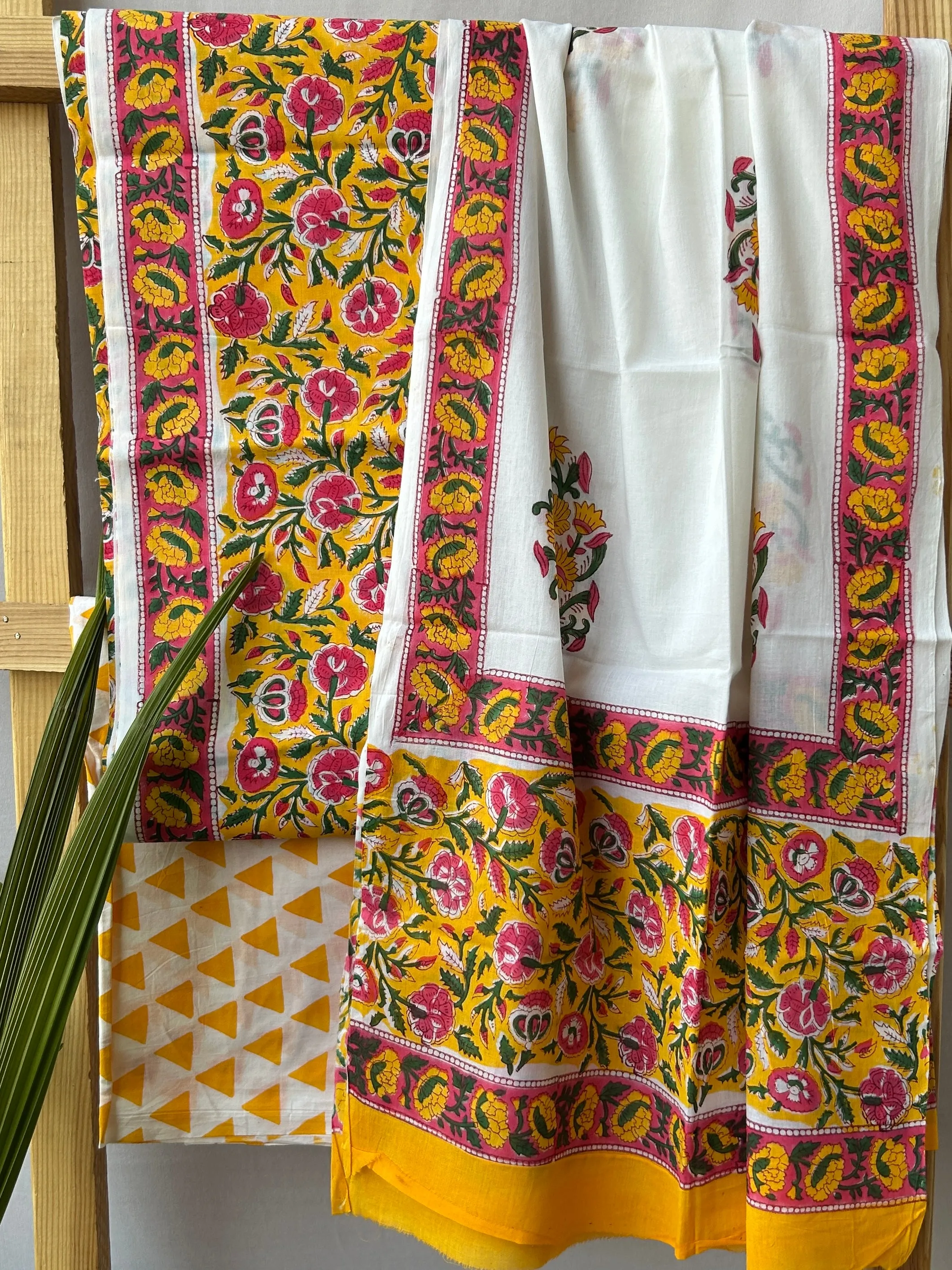 Bagru BlockPrint Cotton Dress Material with Cotton Dupatta *