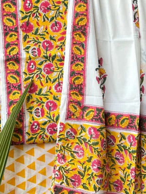 Bagru BlockPrint Cotton Dress Material with Cotton Dupatta *