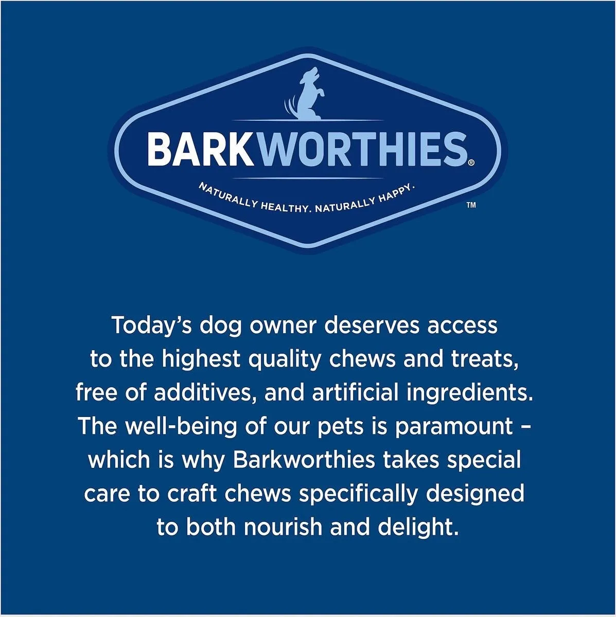 Barkworthies 5 Inch 3 Pack Dog Dental Chews