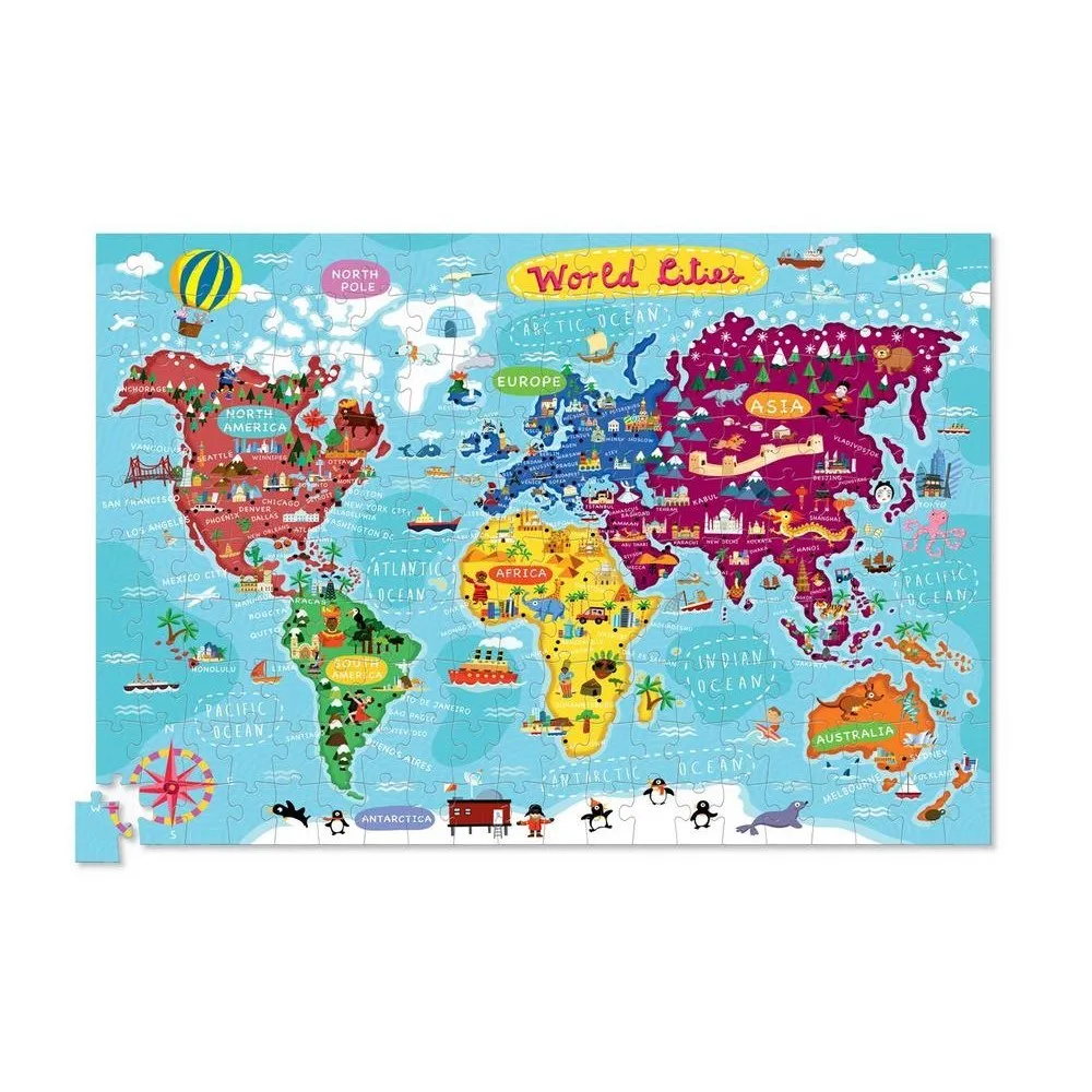 Crocodile Creek: 200pc Puzzle   Poster World Cities