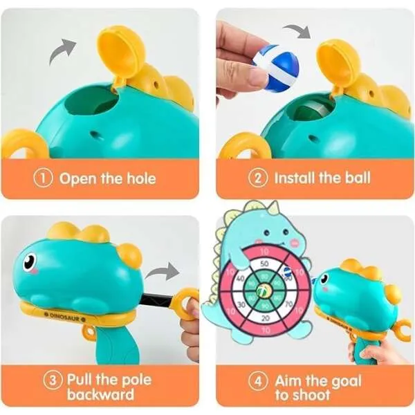 Dartodino - Fun dinosaur with balls and dart board