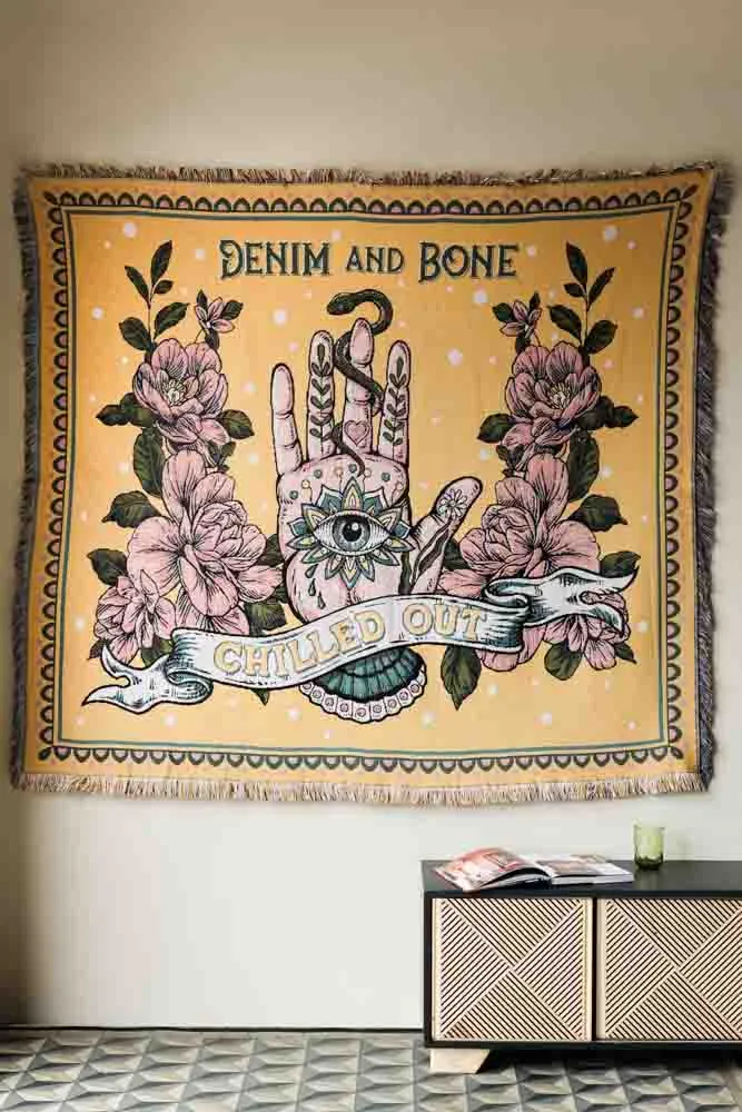 Denim & Bone Yellow Chilled Out Throw