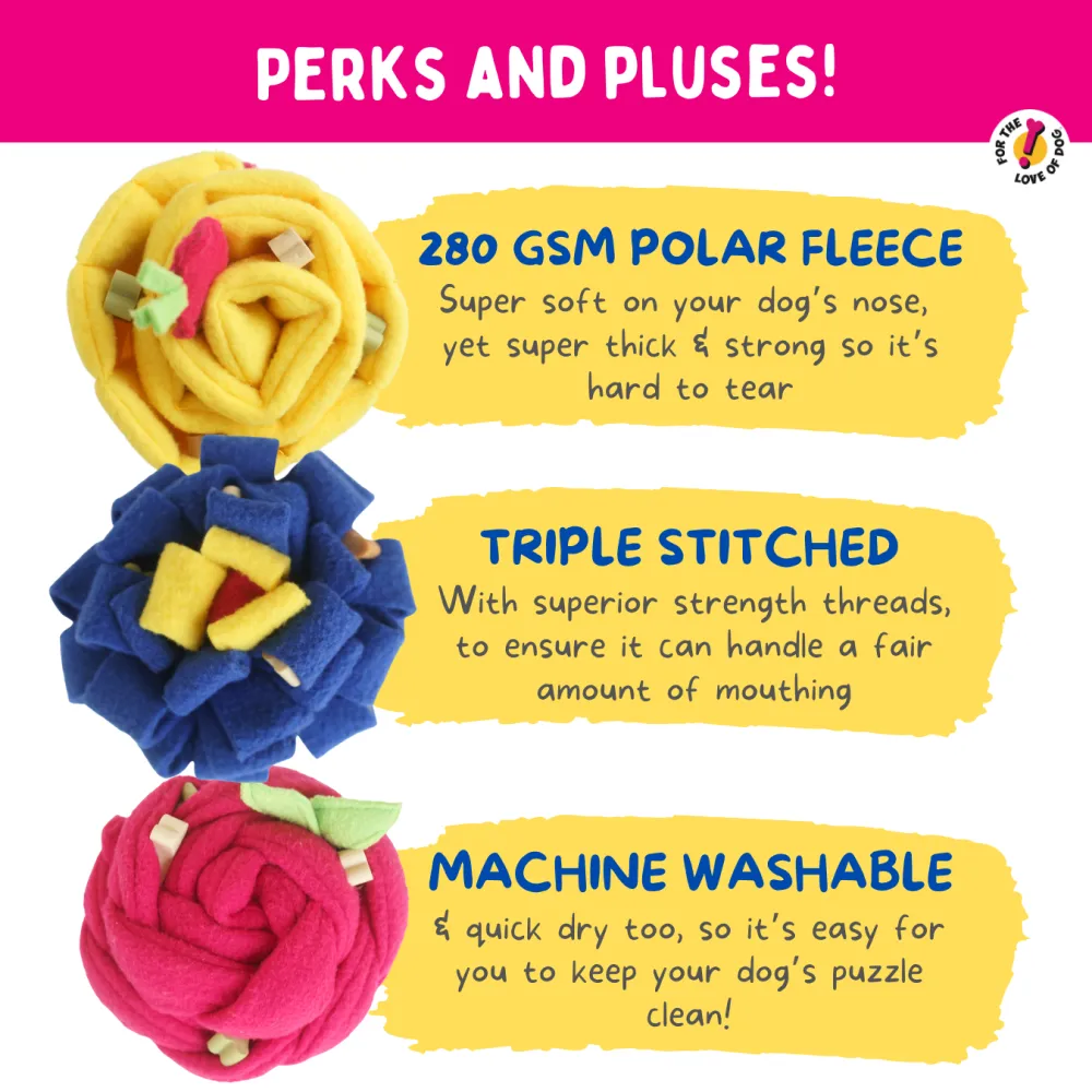 For The Love Of Dog Box of 3 Snuffle Pupcake Toy for Dogs