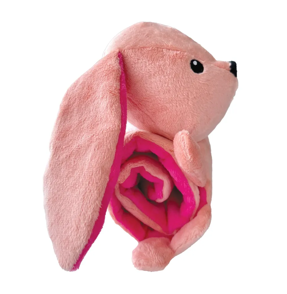 FouFouBrands Hide 'n Seek Roll Ups Dog Toy - Bunny