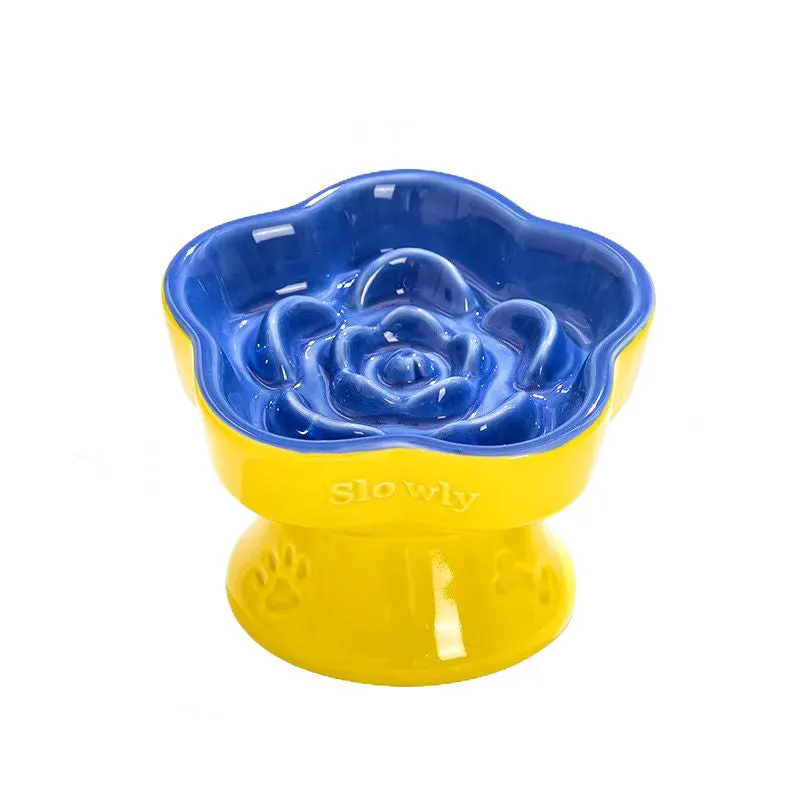 Happy Tails Floral Slow Feed Bowl