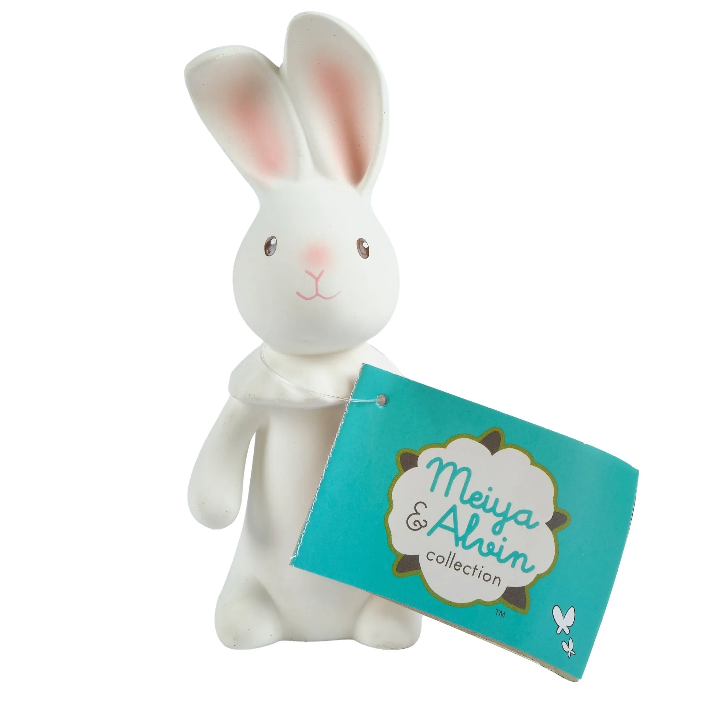 Havah the Bunny all Rubber Baby Teether Squeaker