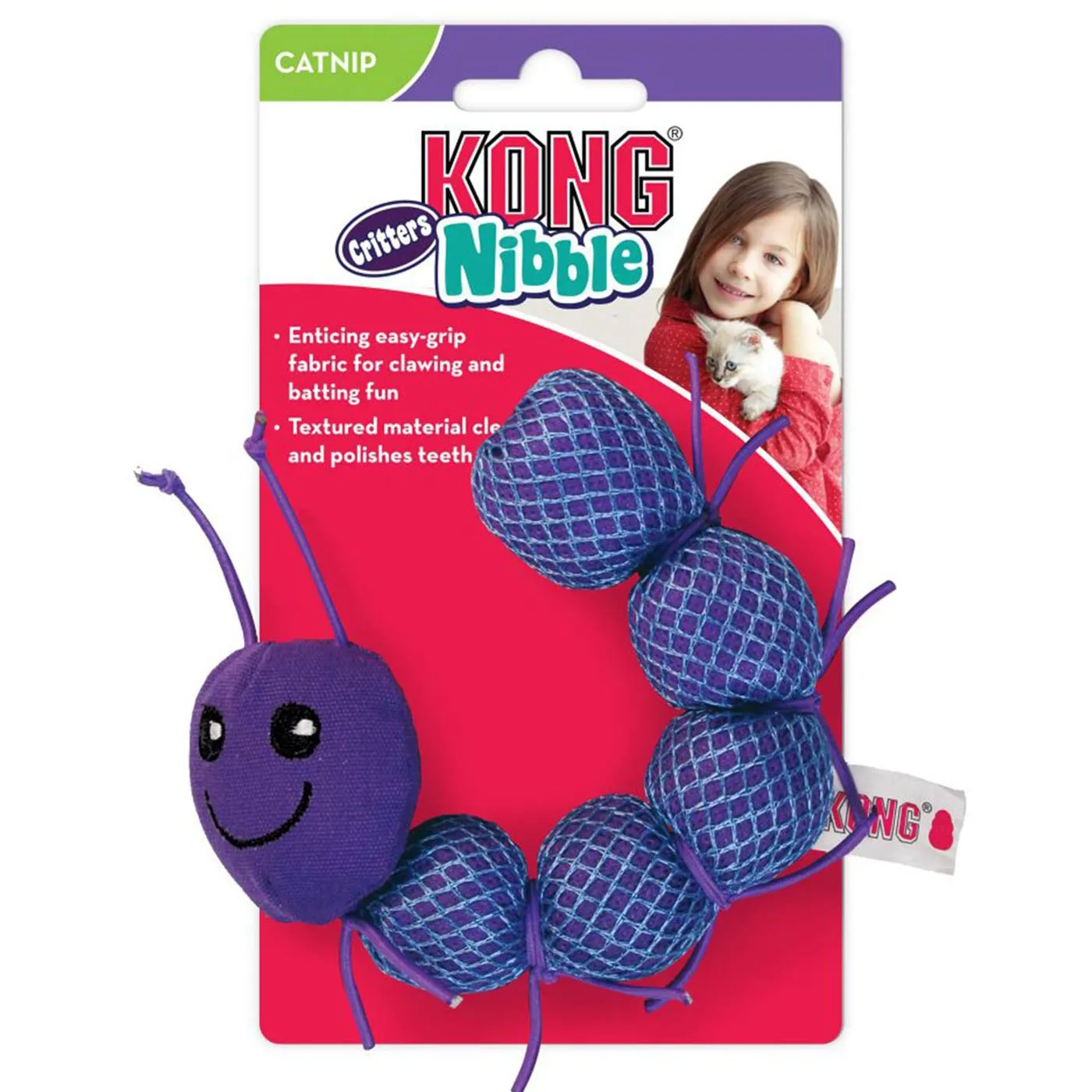 KONG Assorted Nibble Critter Catnipillar
