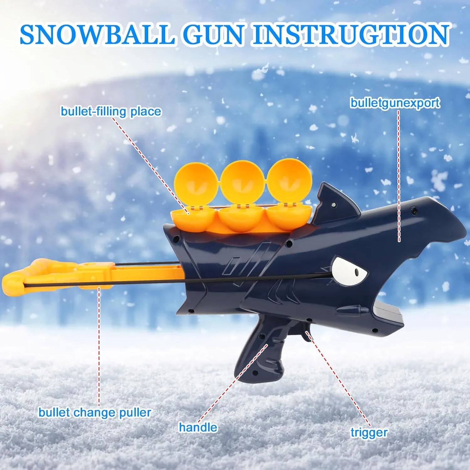 Last Day Sale 49% OFF2025 Shark Snowball Launcher