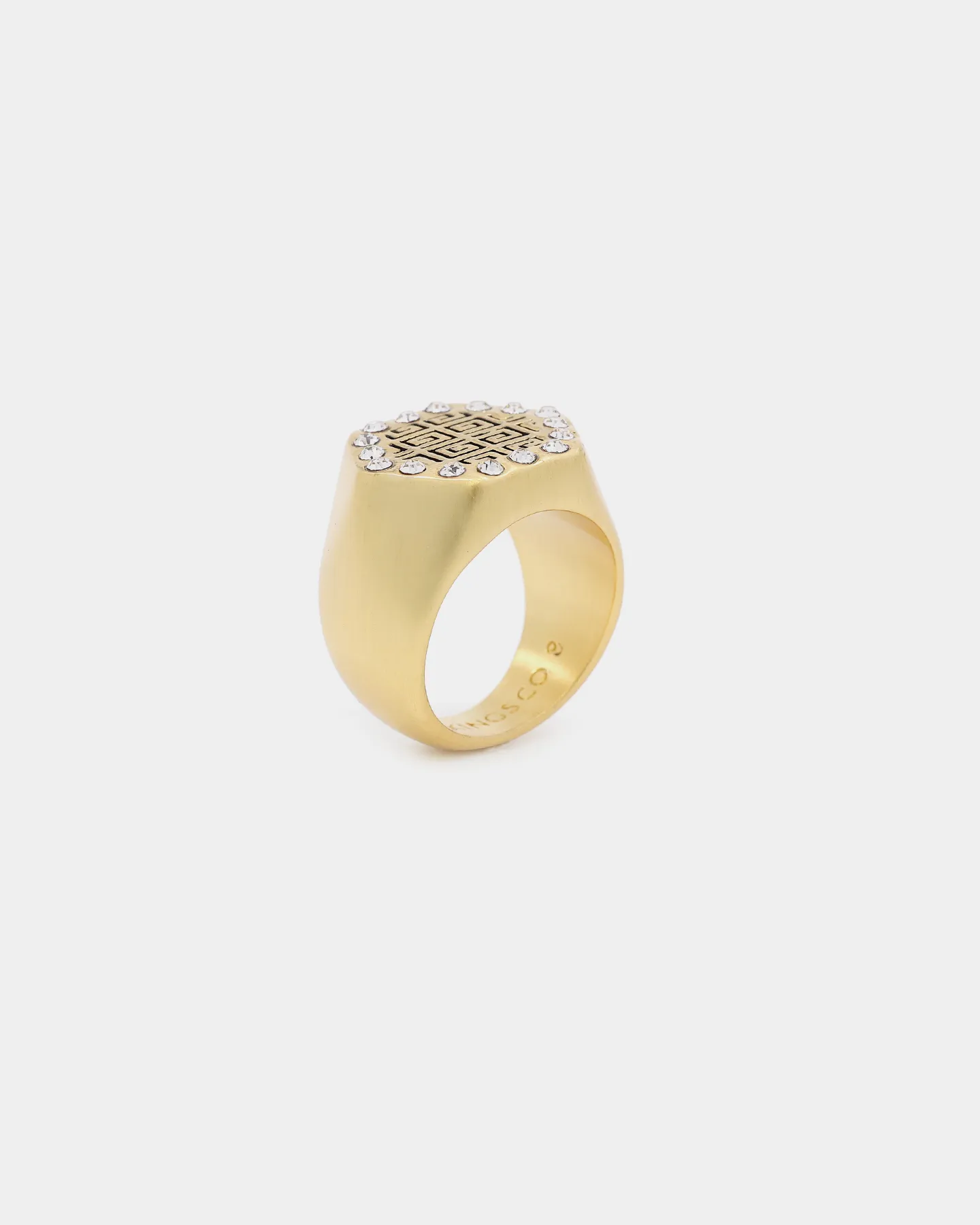 Last Kings Maze Ring Iced Gold