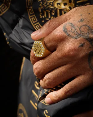 Last Kings Maze Ring Iced Gold