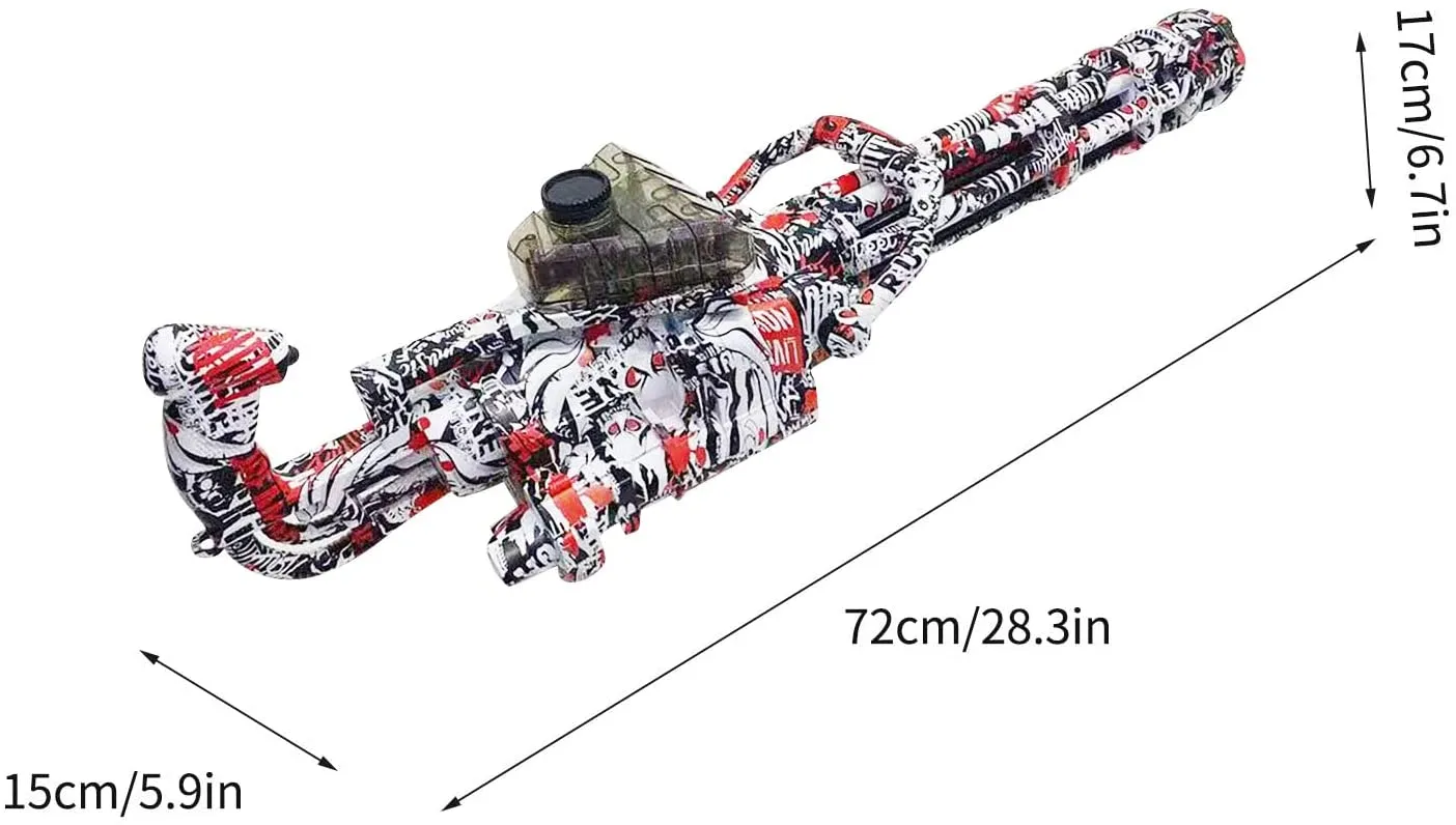 High-Powered Minigun-Style Gatling Gel Blaster Toy
