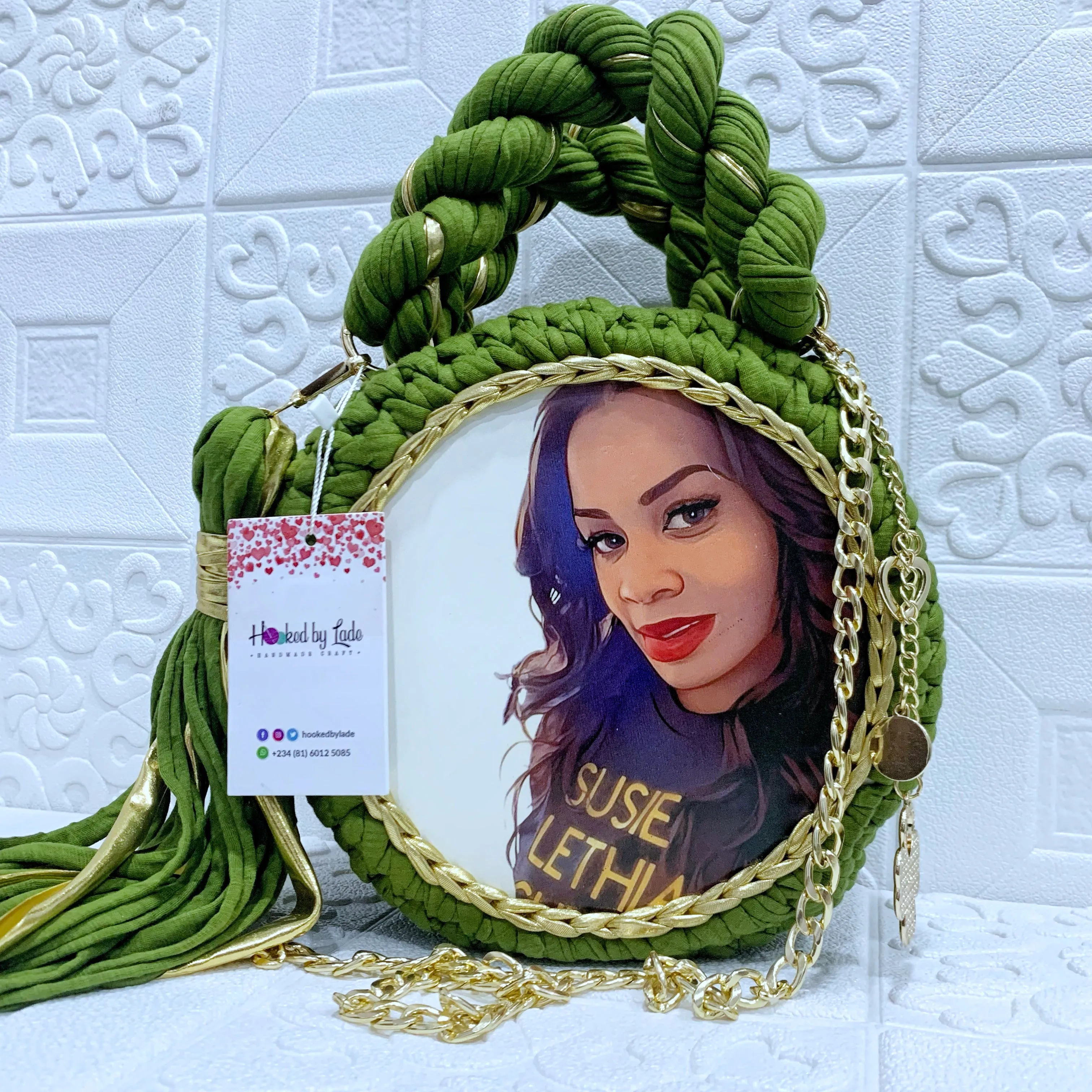 "Gabby" Custom Image Crochet Bag