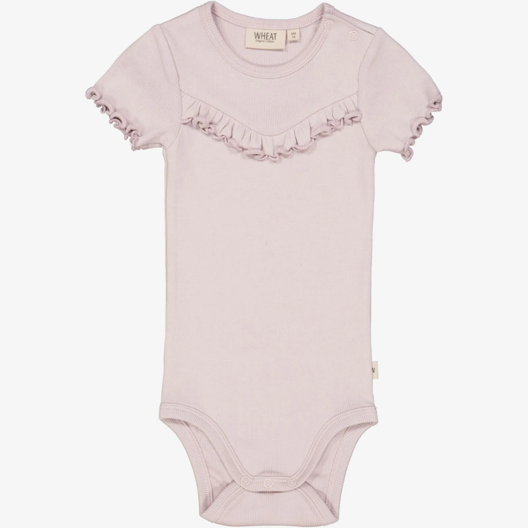 Rib Body Ruffle SS - soft lilac