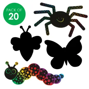 Scratch Board Minibeasts - Pack of 20