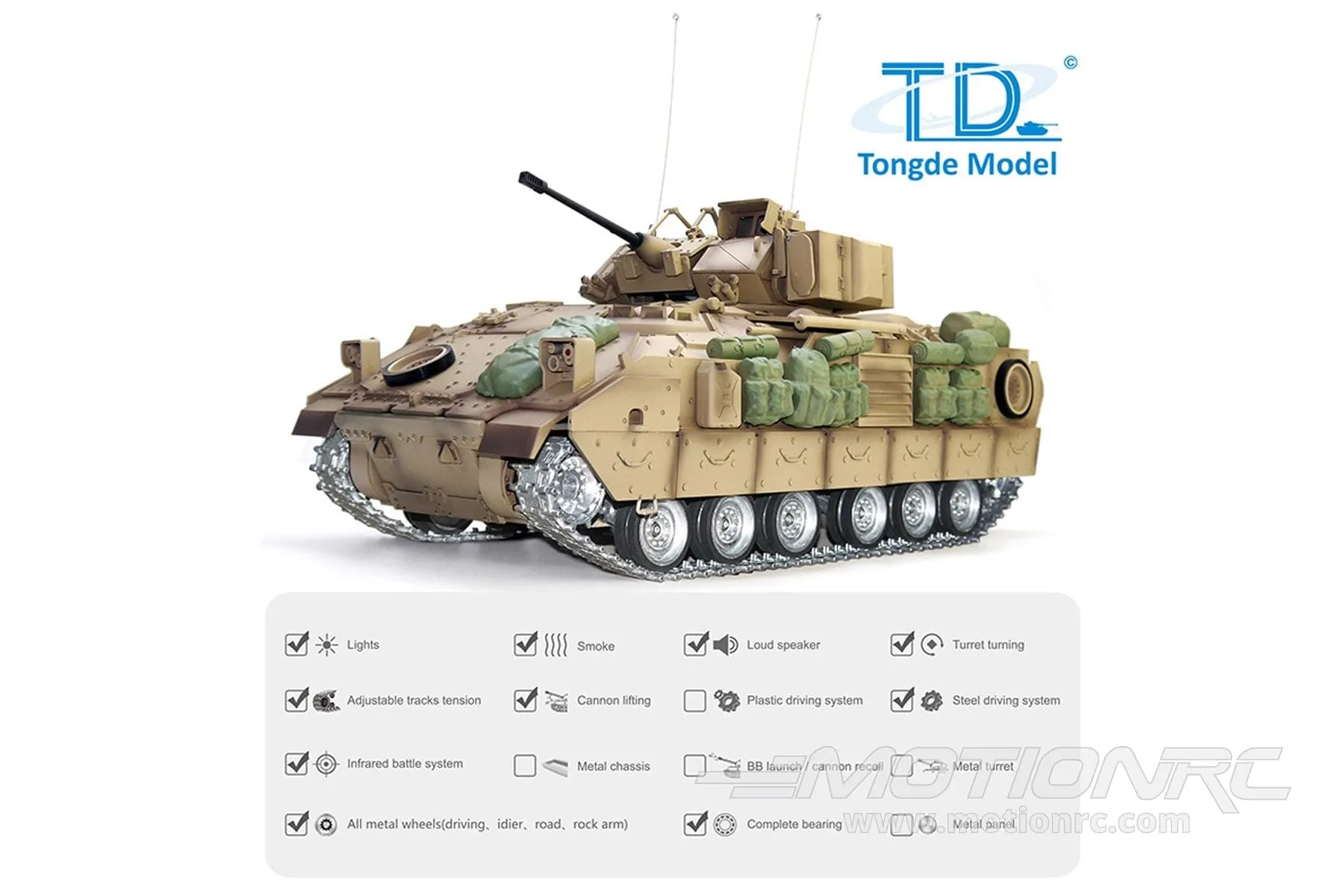 Tongde US M2A2 Bradley Professional Edition 1/16 Scale IFV - RTR