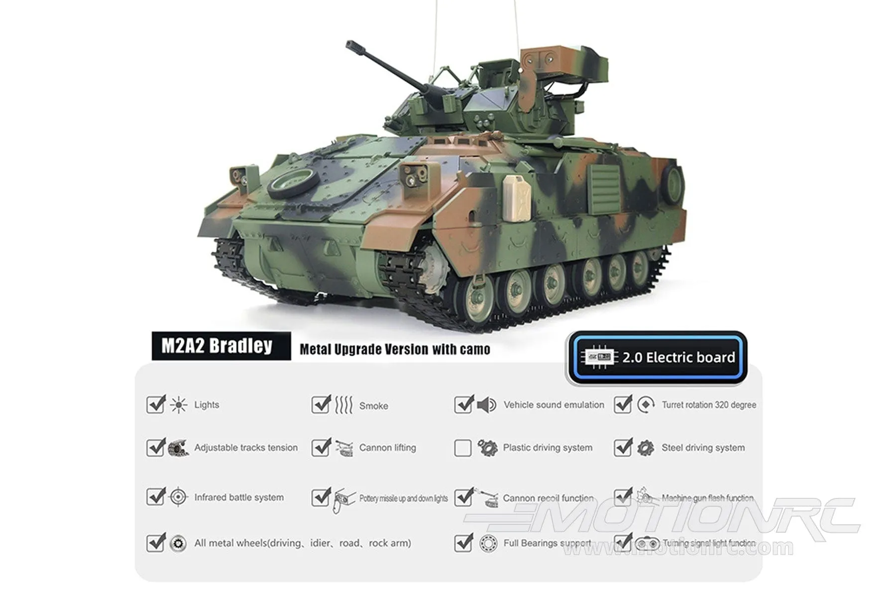 Tongde US M2A2 Bradley Professional Plus Edition 1/16 Scale IFV - RTR
