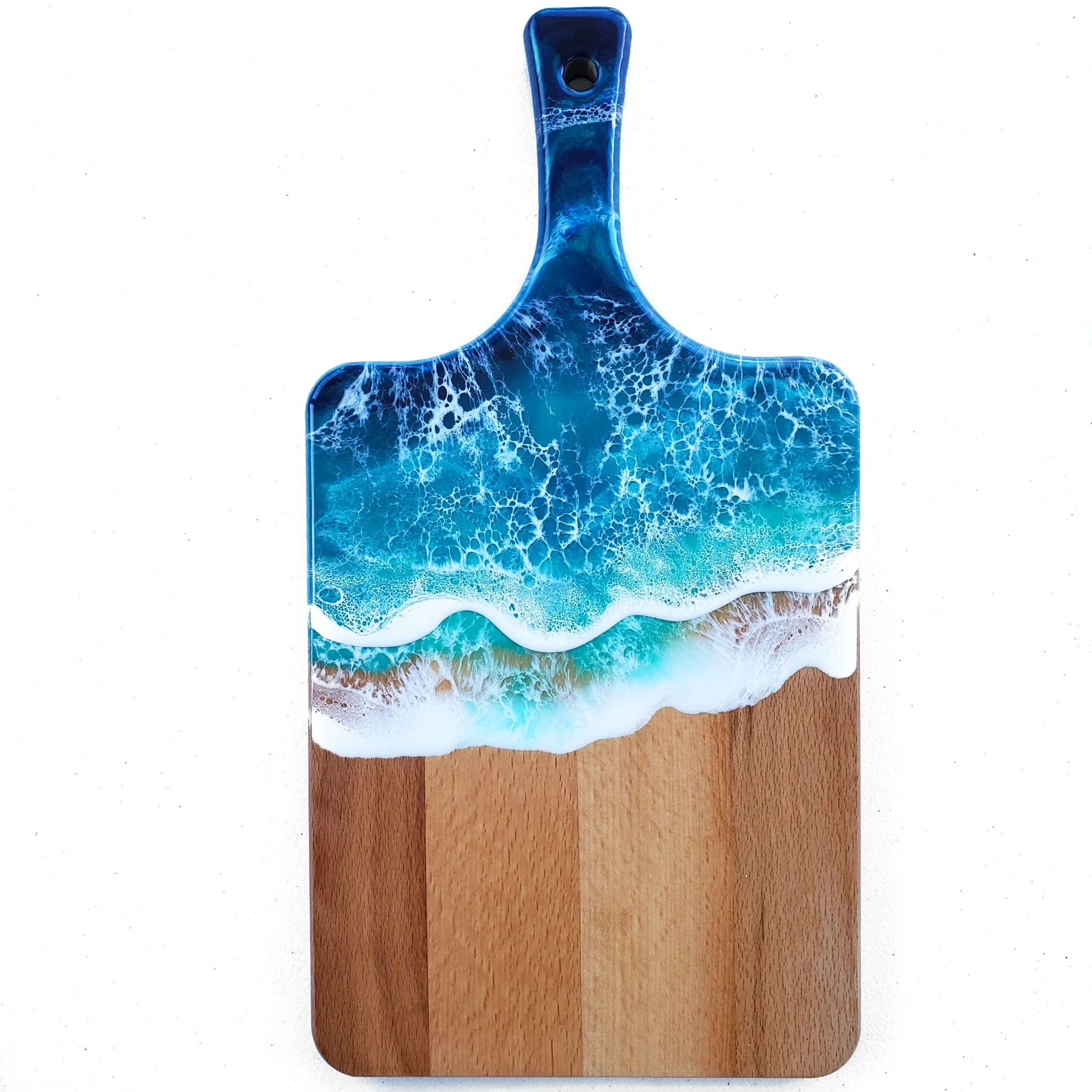 Tropical Blue Ocean Wave Serving Board