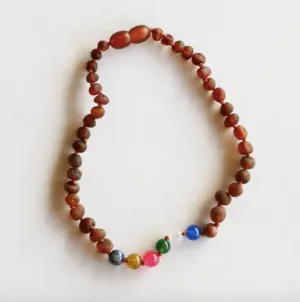 Vintage Style Amber Necklace 11 inches